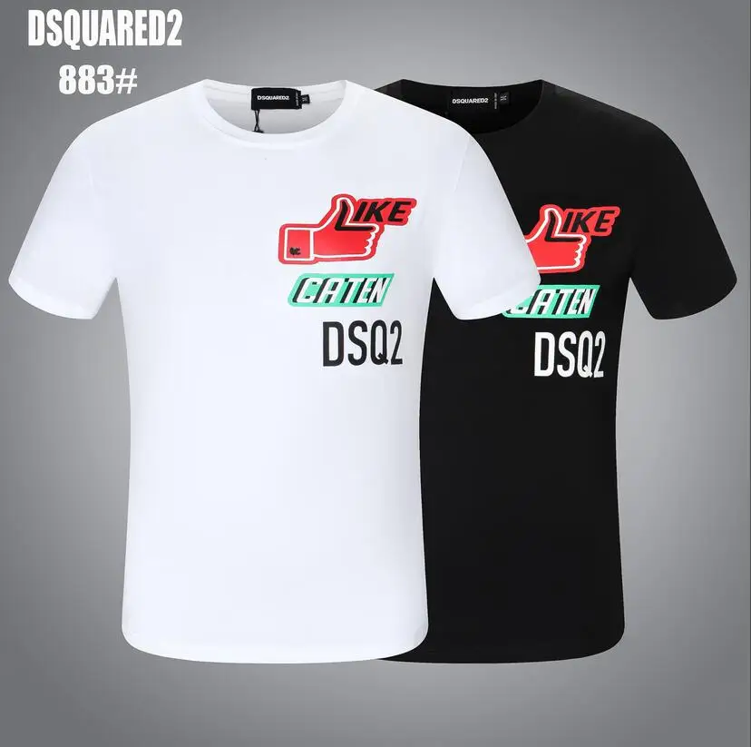 

Футболка Dsquared2 Мужская/женская с принтом, тенниска из чистого хлопка с круглым вырезом и короткими рукавами, уличная одежда в стиле хип-хоп, ...