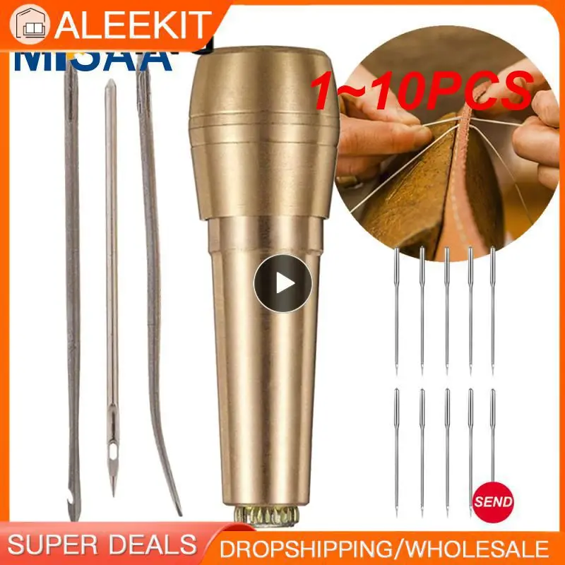 

Набор инструментов для шитья кожи и парусины с медной ручкой