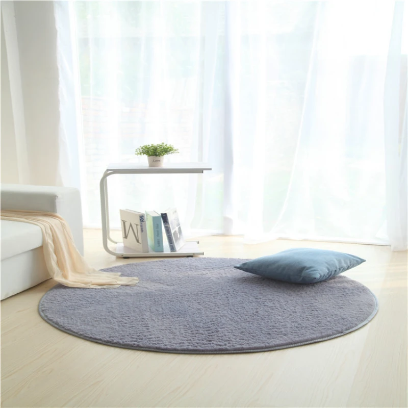 

Round Plush Carpet for Home Decor Kids Tent Rug Desk Foot Pad Hanging Basket Chair Floor Mat Fitness Yoga Rug Can Customized
