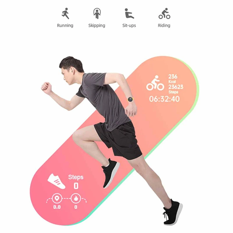 Мужские Смарт-часы D18s фитнес-трекер водонепроницаемый спортивный монитор