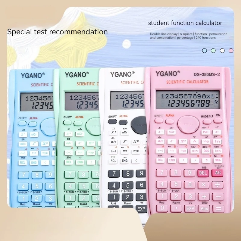 

82ms Calculator Student Multifunctional Exam Special Science Sliding Cover Design Protects The Body Portable Computer Colorful