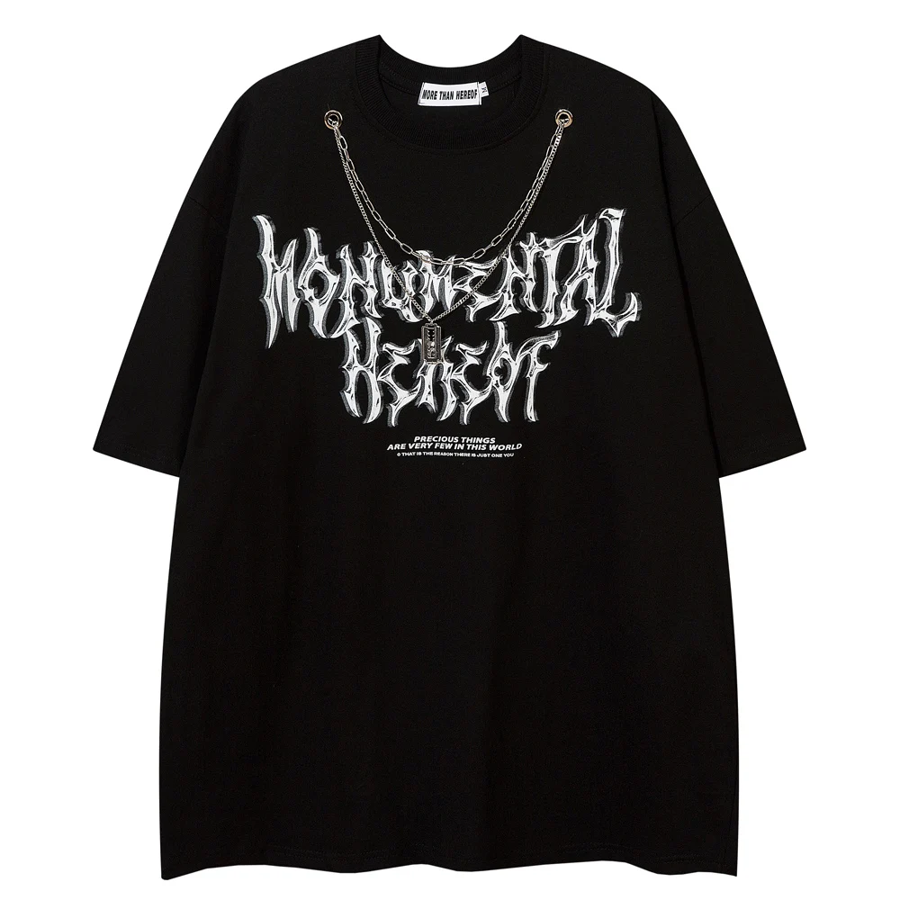 

Oversized T Shirt Hip Hop Men Clothing Y2k Tops Letter Print Streetwear High Street Fashion Summer Short Sleeve Short Sleeve Tee