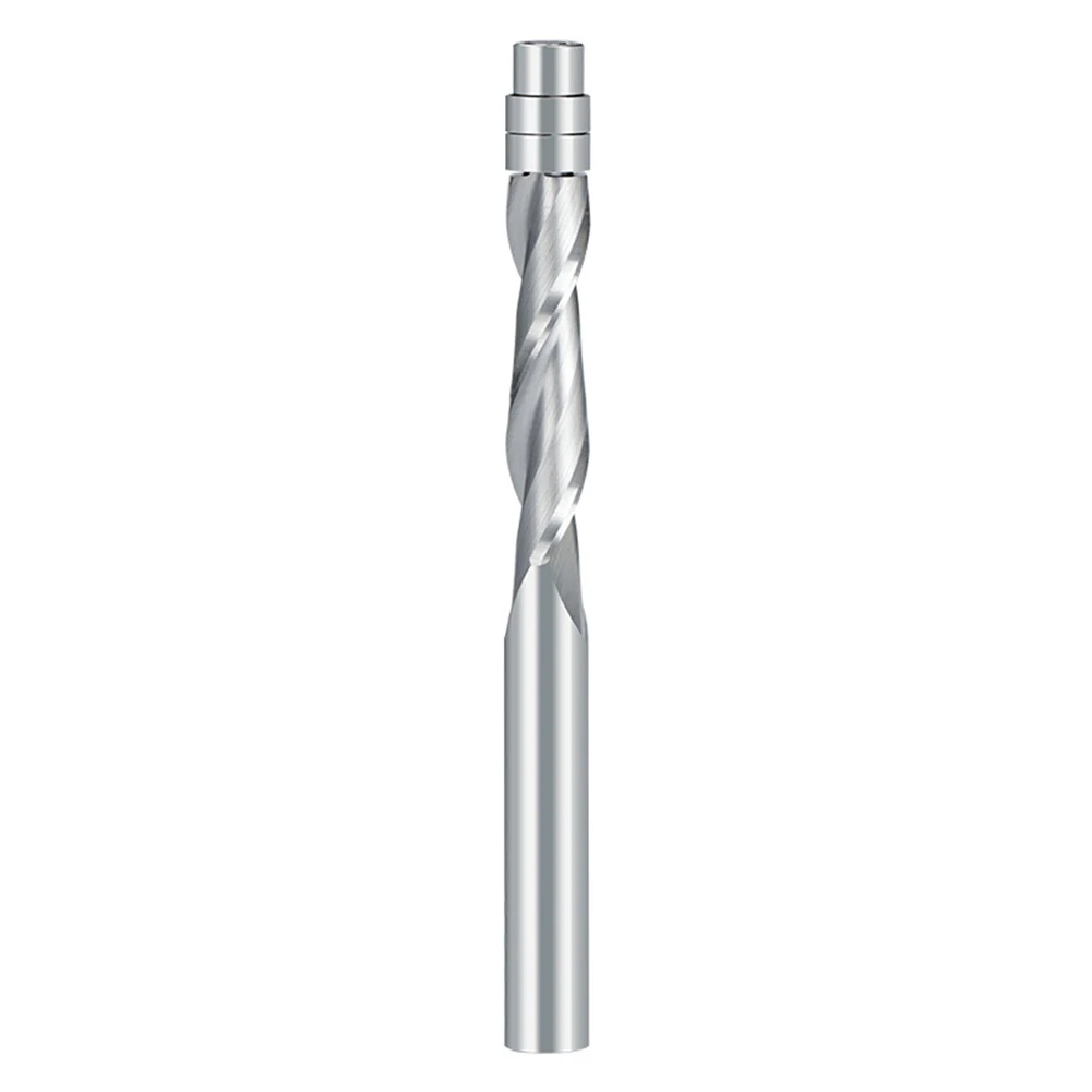 

3" Router Bit 6.35mm Shank Silver Solid Carbide Bits Double Flute End Mill With Bearing For Soft Hard Wood Ply-wood Composite