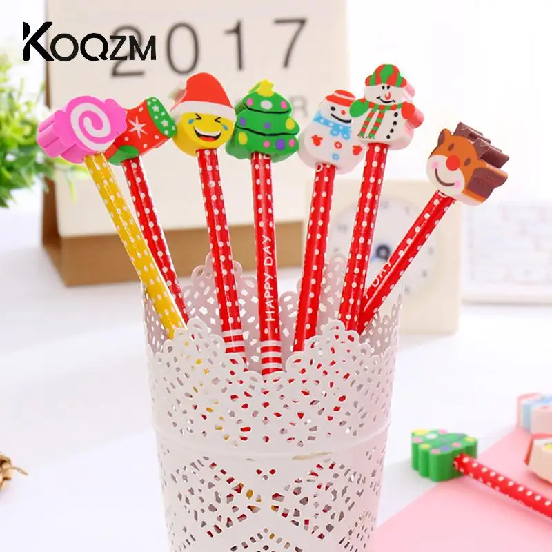 

1 шт., детский деревянный карандаш в форме Санта-Клауса