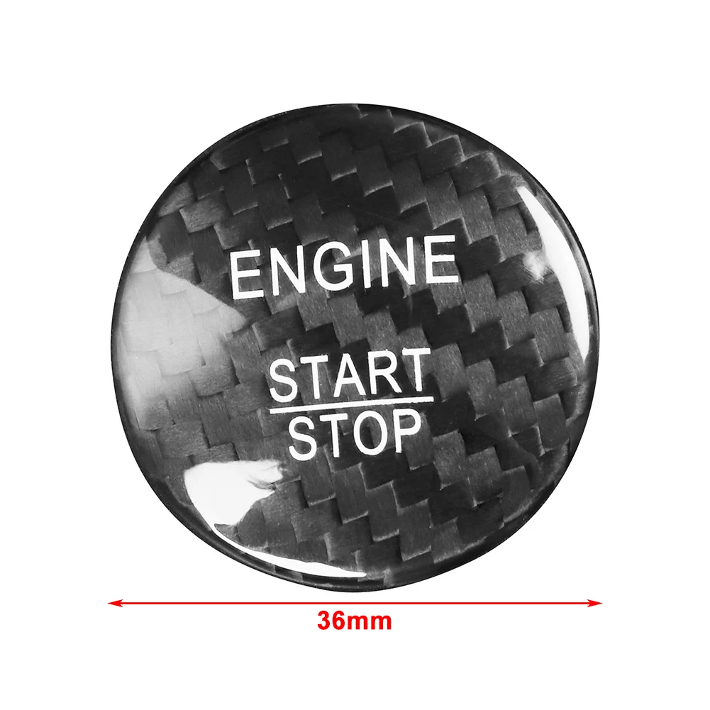 Углеродное волокно ABS кнопка запуска и остановки двигателя автомобиля