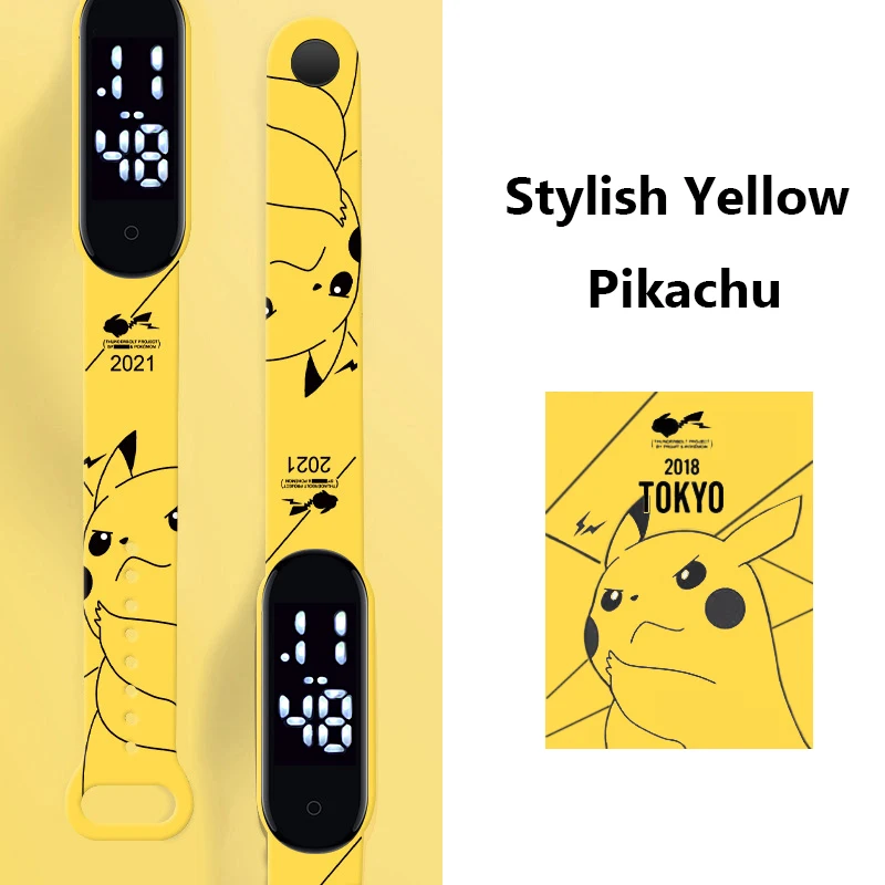 Оригинальные 2022 Смарт-часы Pokemon Pikachu перезаряжаемый умный Браслет спортивный
