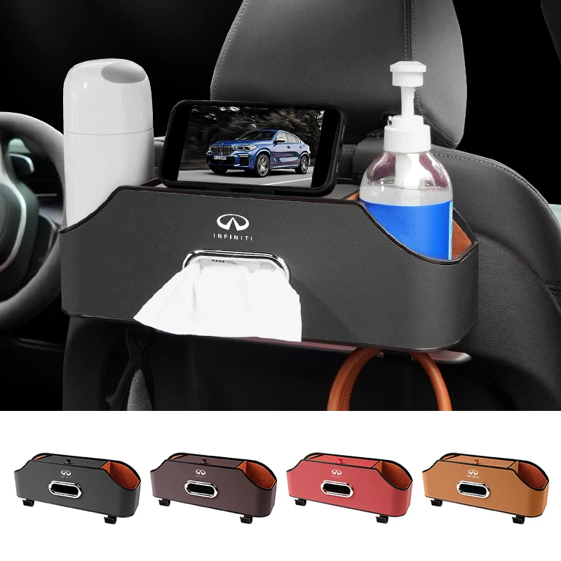 

Car Back Seat Car multifunctional storage box For Infiniti Q50 FX35 Q30 G37 Q70 QX70 G35 Q60 QX50 QX60 QX80 QX30 JX35 G25 G37 FX