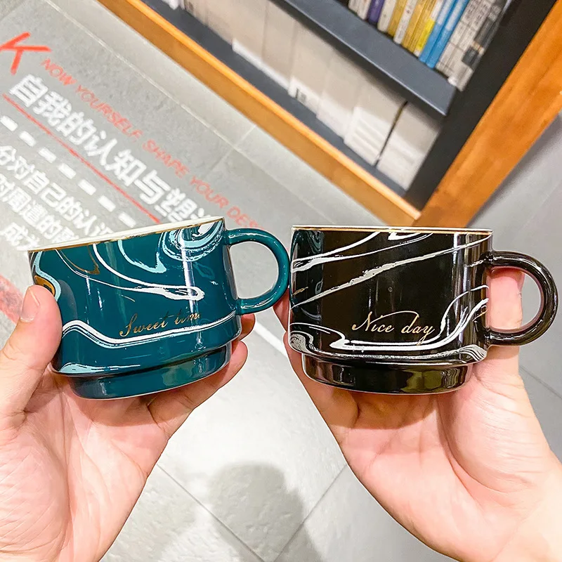 

4 Pcs Set Ceramic Milk Tea Mug Office Cups 220419-54
