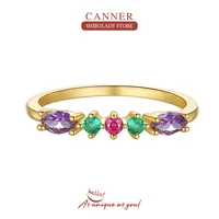 canner violets 925 sterling silver rings for women 678 size gemstones zirconia%c2%a0accessories 2022 trend jewelry gift anel
