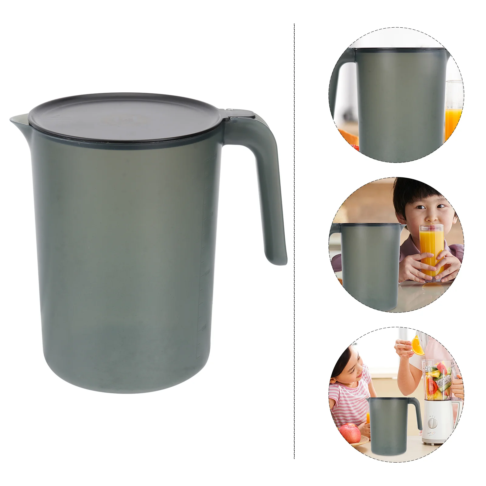 

Pitcher Water Plastic Kettle Beverage Jug Tea Lid Cold Fridge Lemonade Pitchers Pot Drink Jar Iced Lids Jugs Scale Handle Spout