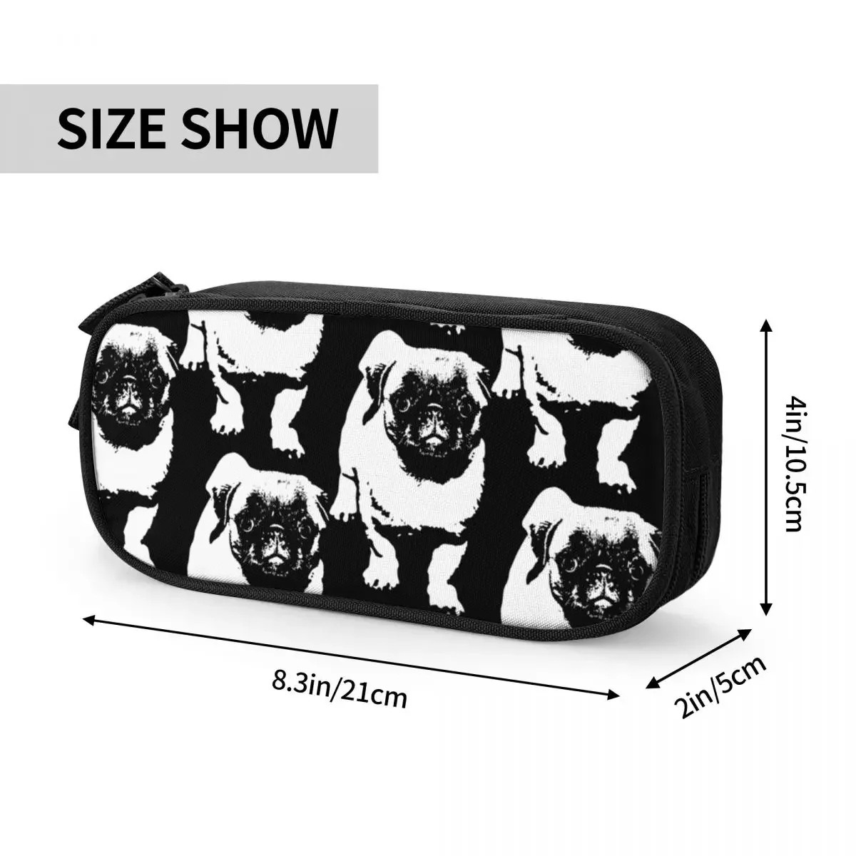 Мопс собака силуэт бульдог пеналы модный щенок лицо держатель для ручек сумка