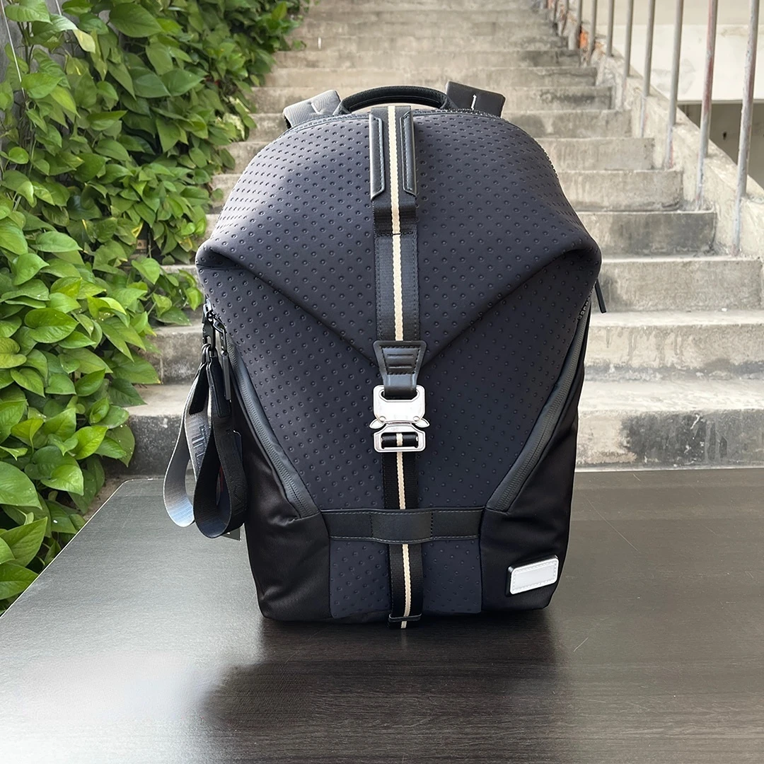 

798673D Ransel Nilon Pria Cetak Modern Mode Tas Laptop 15 Inci