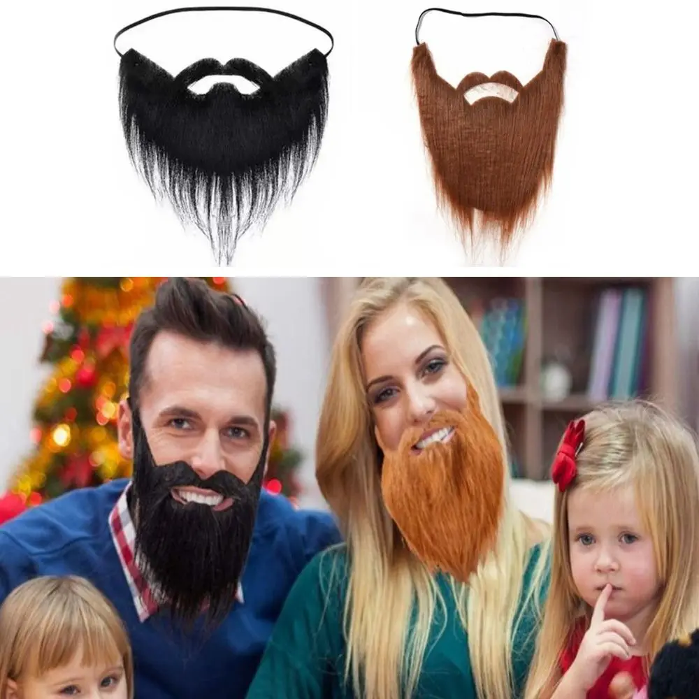 

Realistic Fake Beard Cosplay Props Decoration Funny Fake Mustache Savage Durable Halloween for Costume Christmas Party