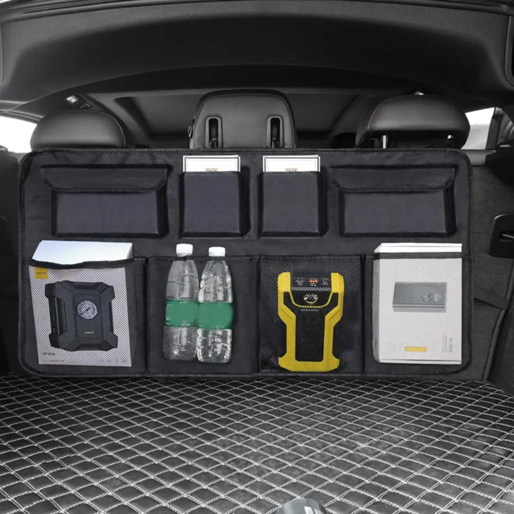 

Oxford Automobile Seat Back Organizers Multi-Pocket Trunk Organizer Adjustable Backseat Storage Bag Net Seat Storage Container