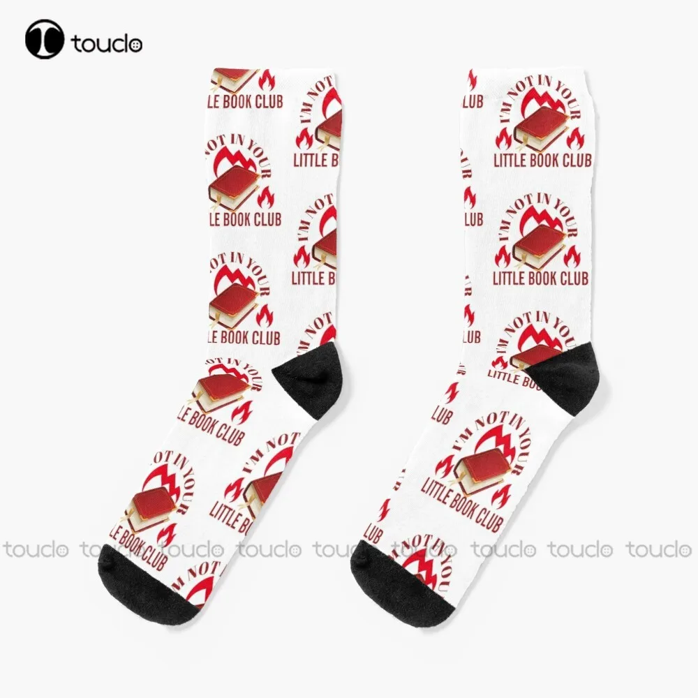

I'M Not In Your Little Book Club Socks Pink Softball Socks Personalized Custom Unisex Adult Teen Youth Socks 360° Digital Print