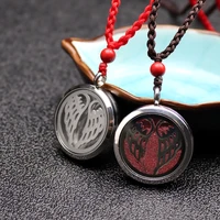 1pc wing locket pendant necklace for women men accessories floating lockets charm necklaces fashion jewelry gift