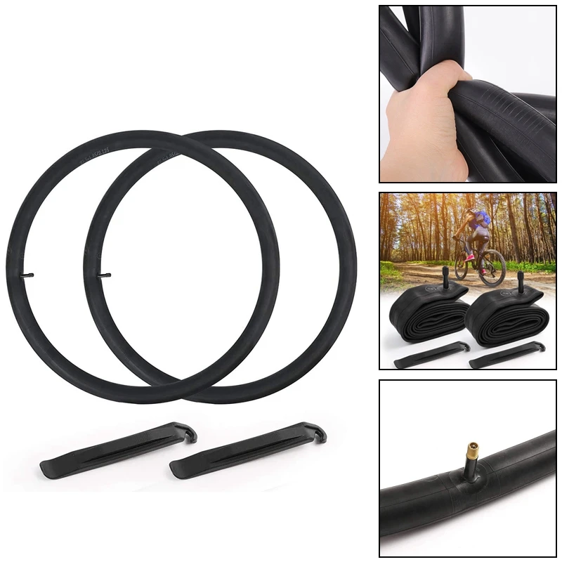 

2 Pack 27.5 Mountain Bike Tubes,Schrader Valve,Bicycle Inner Tubes Replacement With 2 Tire Levers