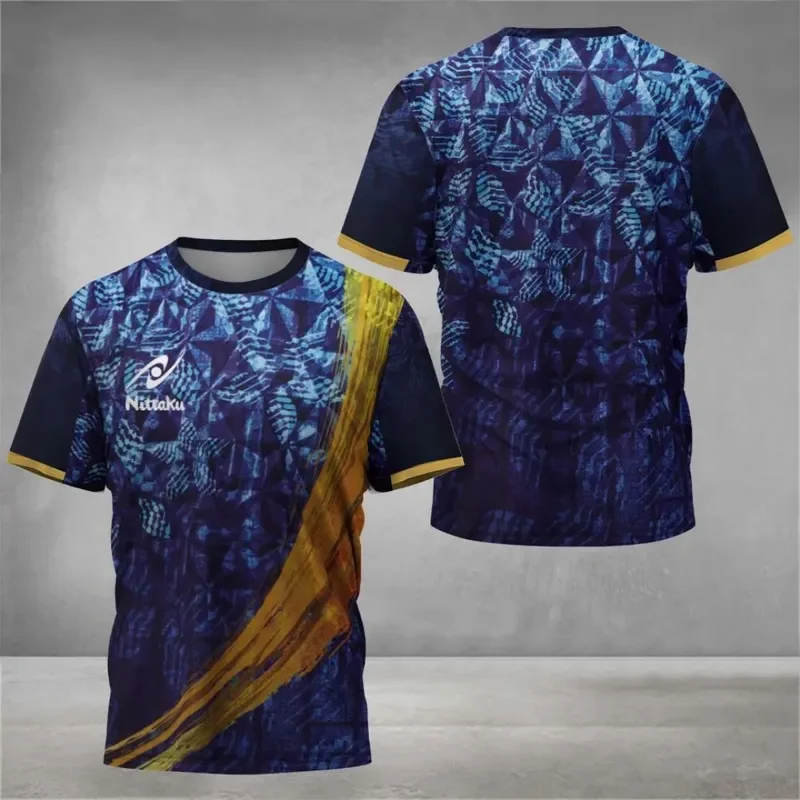 Лето 2029 новая мужская футболка Nittaku для настольного тенниса с принтом момент Climax