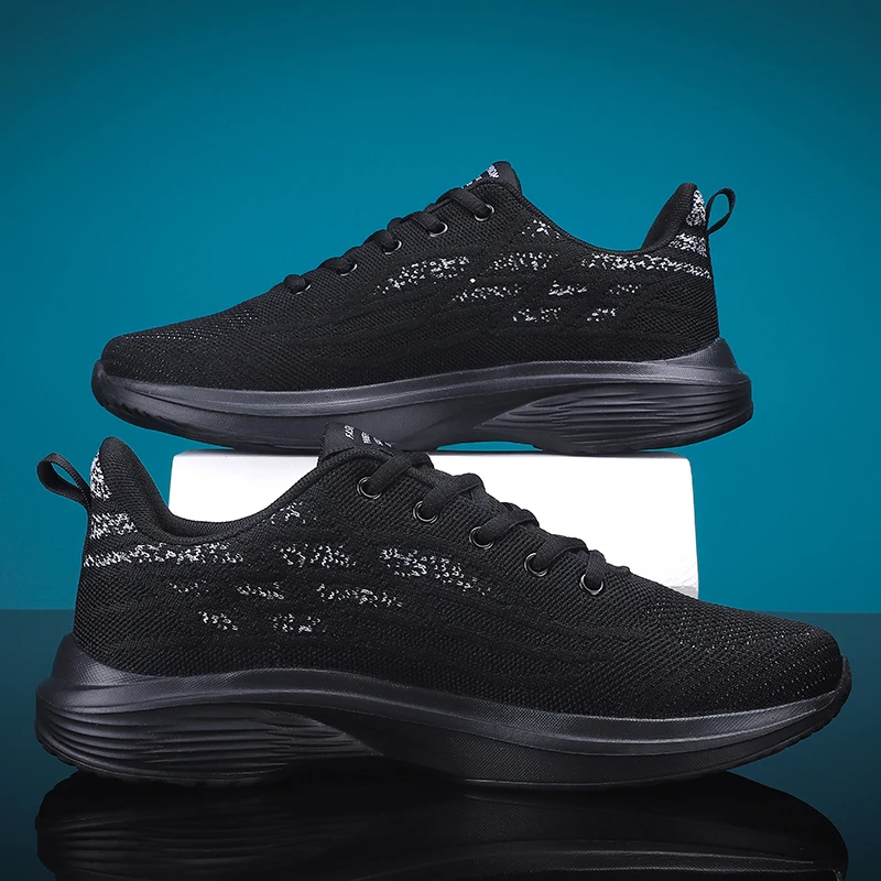 New Classic Black Sneakers Men Running Shoes Breathable Walking Shoes Men Sneakers Comfortable Jogging Sport Shoes Male Sneakers