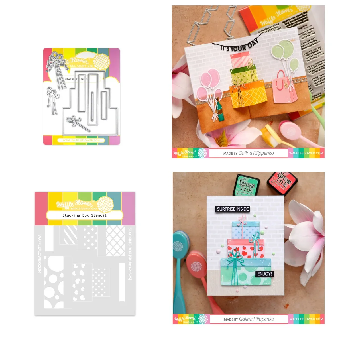 

Stacking Gift Box Metal Cutting Dies Layering Stencils DIY Scrapbooking Paper Craft Handmade Make Album Card Embossing Template