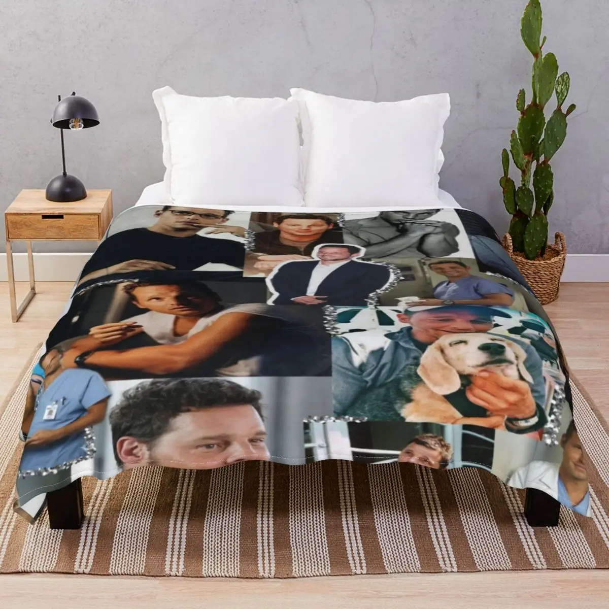 Alex Karev Collage Blanket Fleece Printed Super Warm Throw Blankets for Bedding Sofa Travel Cinema