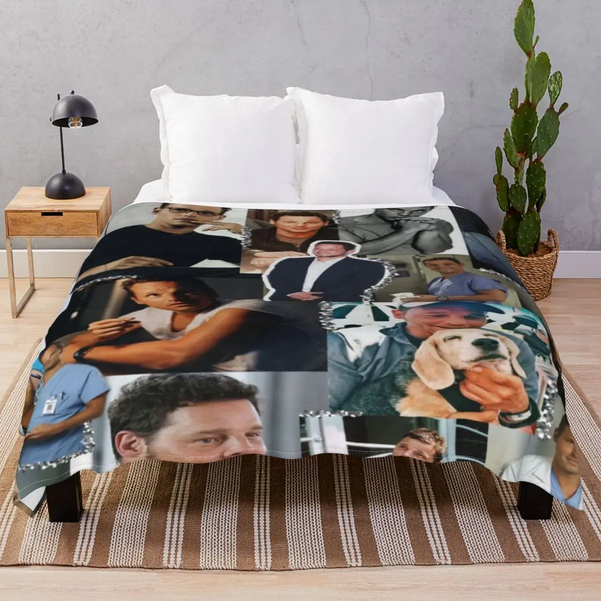 

Alex Karev Collage Blanket Fleece Printed Super Warm Throw Blankets for Bedding Sofa Travel Cinema