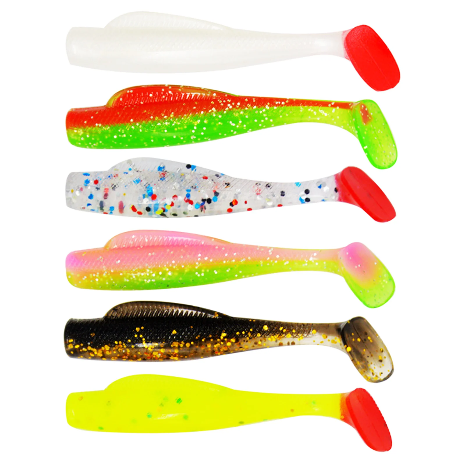 

8PCS 6cm Fishing Bait Angling Tool Attracting Attention Soft Plastic Lure for Freshwater Fishing
