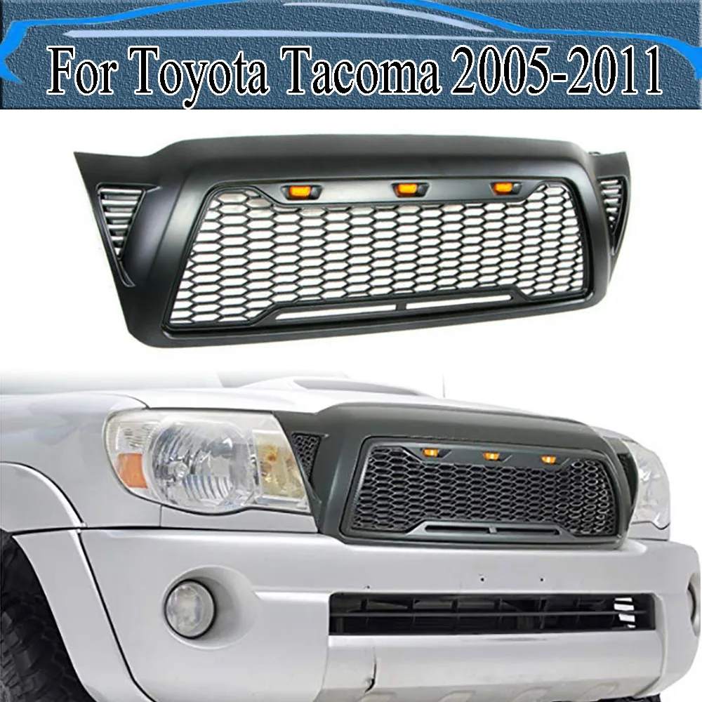 

Car Modified Honeycomb Mesh Front Bumper Hood Grill Pickup Auto Part Front Upper Radiator Grill Fit For Toyota Tacoma 2005-2011