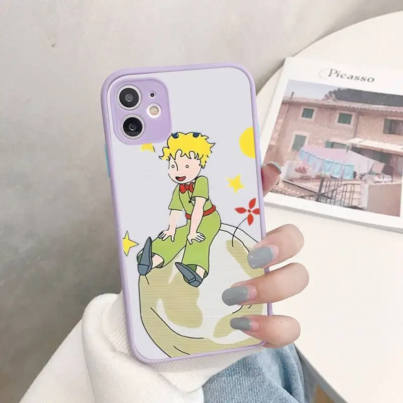 Little Prince Starry Sky Phone Case for iPhone 14 11 12 13 Mini Pro Max 8 7 Plus X XR XS MAX Translucent Matte Cover