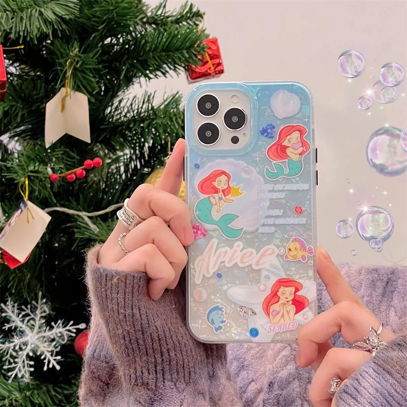 

Disney Cute Ariel The Mermaid Phone Cases For iPhone 14/13/12/11/X/XR/XS 14/13/12/11 Pro Max XS MAX Shockproof Hard Back Cover