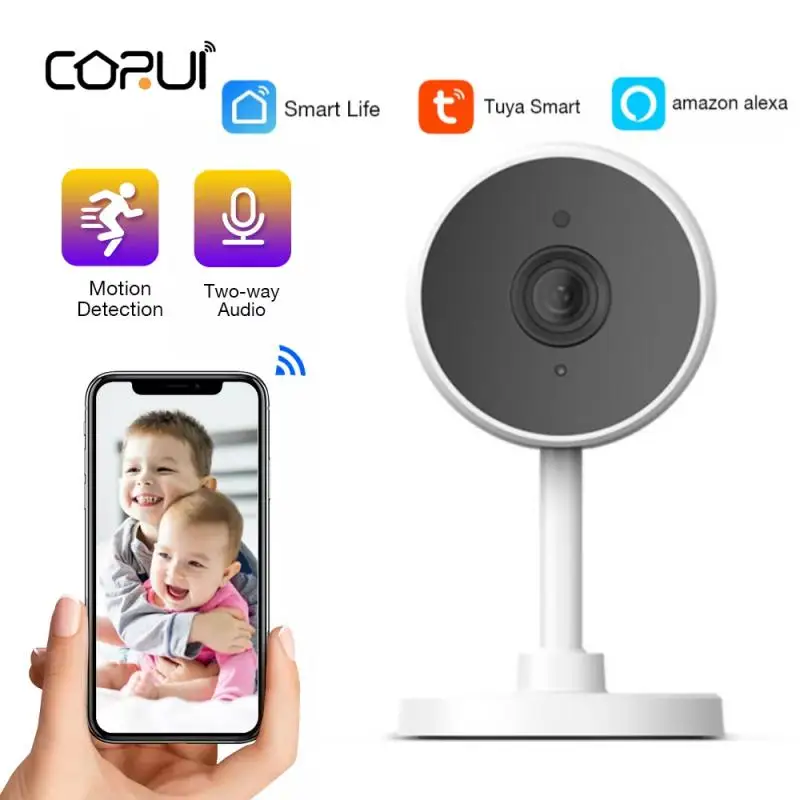 

Corui Tuya Smart Camera WiFi IP HD1080P Tuya App Indoor Camera Home Security WIFI Surveillance Night Vision Motion Alarm System