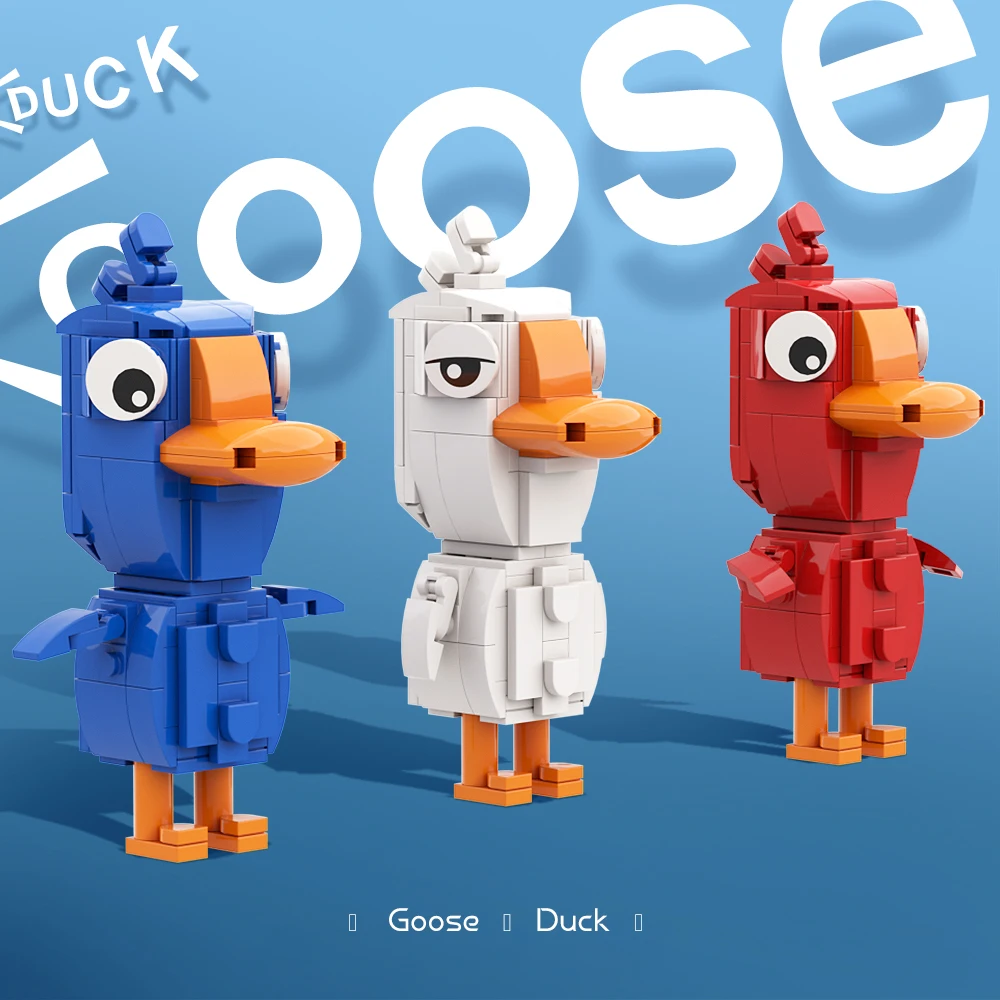 

Game Goose Goose Duck Building Blocks Moc 125PCS Role Play Model Sets of DIY Gift Collection Bricks For Children Adult Toys Kids