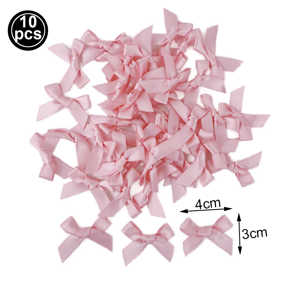 

Топперы для кексов с бантом, розовые, картон, 10 шт.