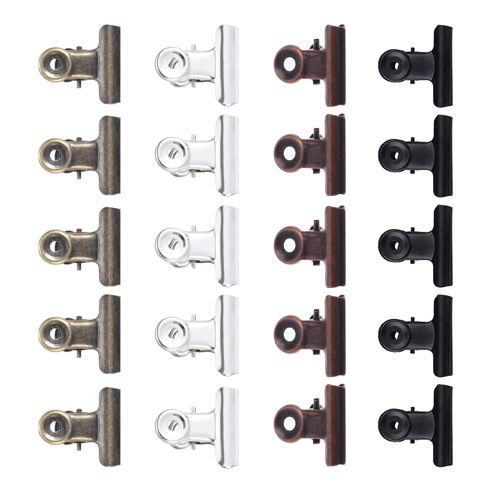 

32mmx30mm 20/10pcs Binder Metal Size Paper Clamp Bronze/silver/red Home Office Round Antique Brass/black Middle Clips School