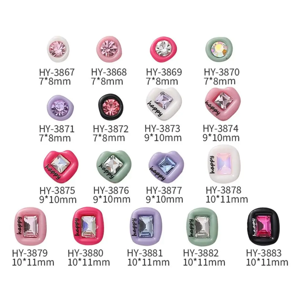 10 шт./упаковка разноцветные украшения для ногтей