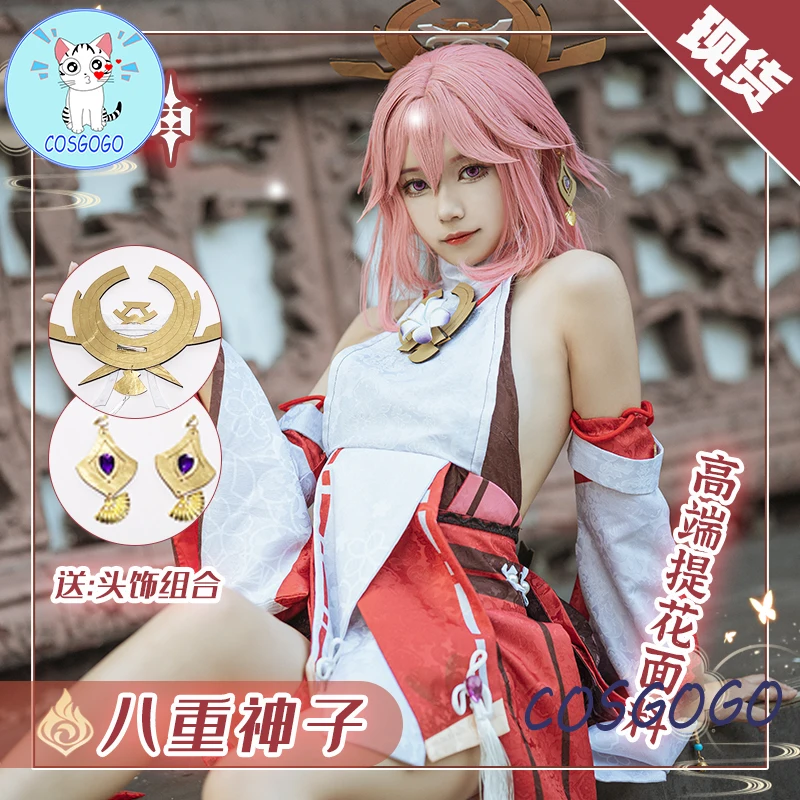 

Genshin Impact Yae Miko Guuji Yae Cosplay Costume Game Uniform Kimono Halloween Carnival Costumes for Women Outfits Fancy Dress