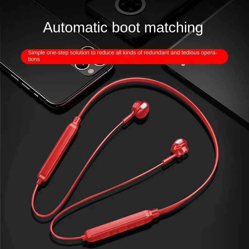 

Спортивные Bluetooth-наушники с магнитным креплением, с защитой шеи