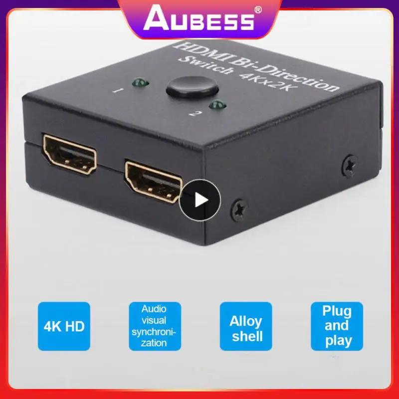 

Portable Adapter Bidirectional Converter 1x2/2x1 Switch Connector 4k 60hz Splitter 4k Switch Kvm Bi-direction Switcher Adapter