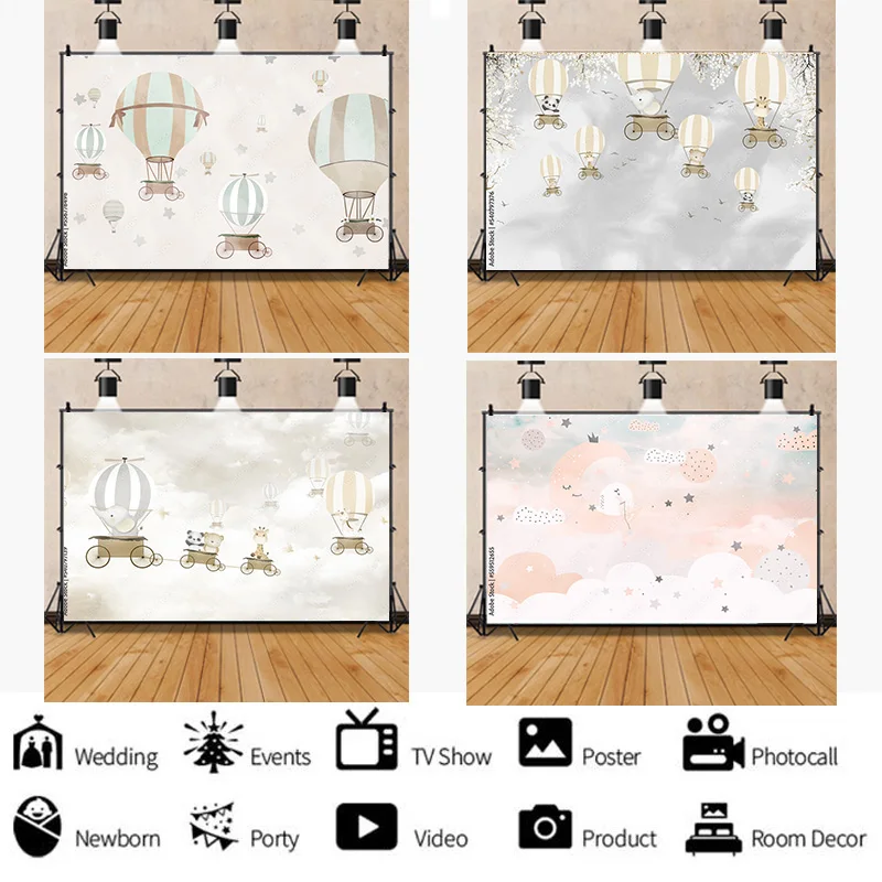 

African Wildlife Jungle Map Forest Photography Backdrops Props Newborn Baby Birthday Party Photo Studio Background QQW-07