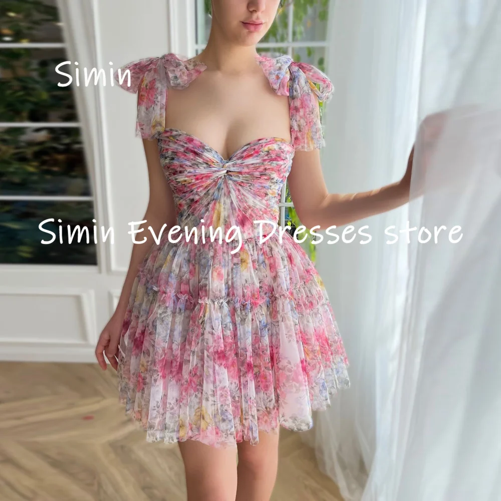 

Simin Chiffon A-line Sweetheart Ruffle Popular Short Prom Gown Knee-length Evening Elegant Party dresses for women 2023