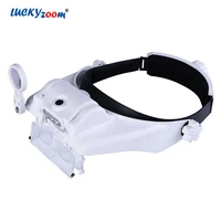 3 led glasses magnifier with illumination 1 5x 2x 2 5x 3x 3 5x 8x repair magnifying eye glass reading magnifier light loupe