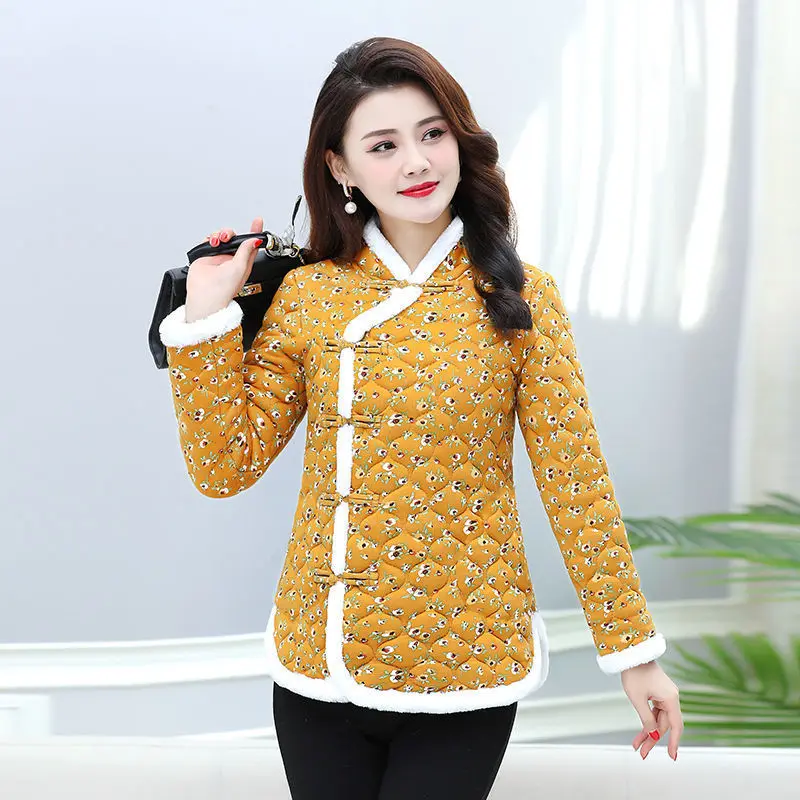 Женская модная хлопковая одежда зимнее Новое хлопковое пальто в стиле ретро с