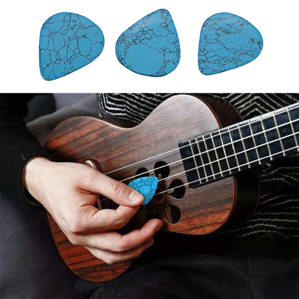 

3 шт., голубые блестящие медиаторы для гитары
