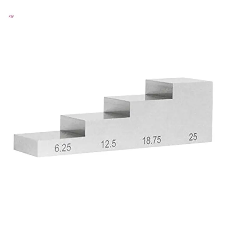 

4 Step 6.25mm 12.5mm 18.75mm 25mm Test Calibration Block 1018 Stainless Steel Thickness & Linearity-Calibration Use