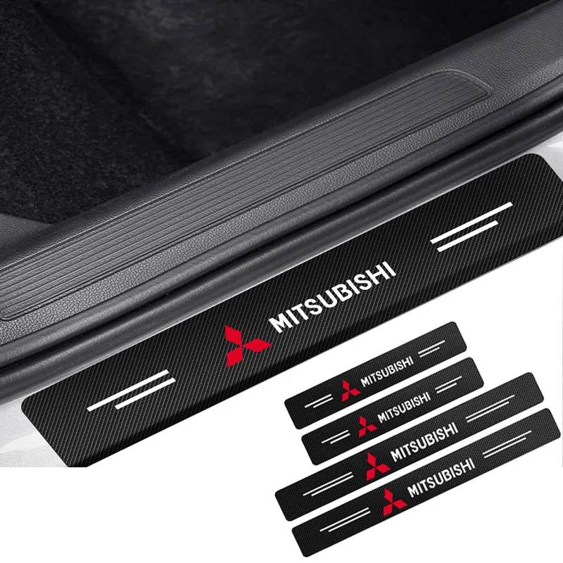 4 шт., наклейки на порог педали для Mitsubishi Asx Lancer Pajero 4 Outlander 3 Xl l200 EX10 X Colt Pajero
