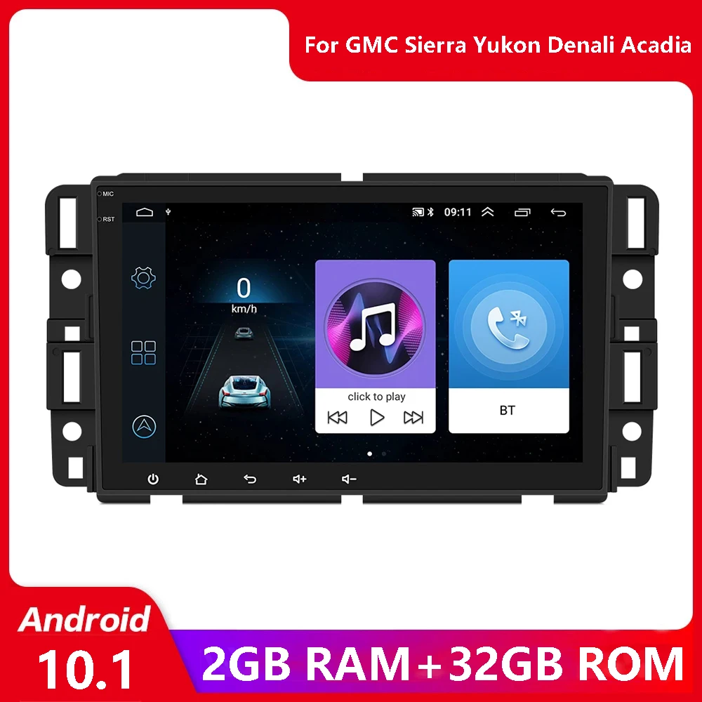 

8'' Car Radio 2+32G GPS Navigation Car Multimedia MP5 Player Android 10.1 Car Stereo for Chevrolet Buick GMC Hummer