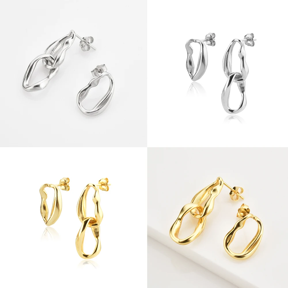 

Витое кольцо асимметричные серьги-кольца в стиле бохо для девушек модные трендовые аксессуары для вечевечерние и банкетов серьги в подарок