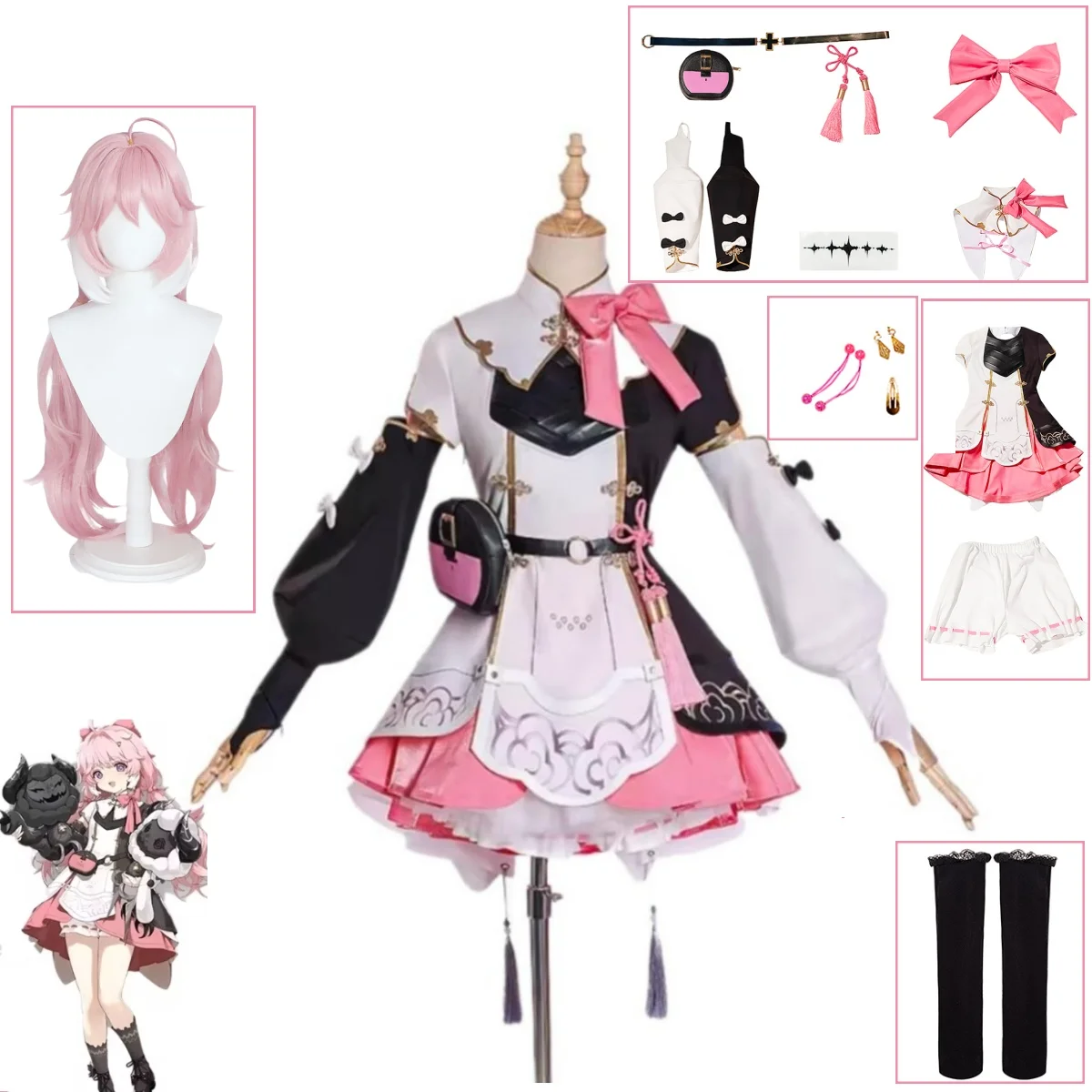Аниме новая игра волны ролевые игры Anke розовая милая Лолита Cos парик платье