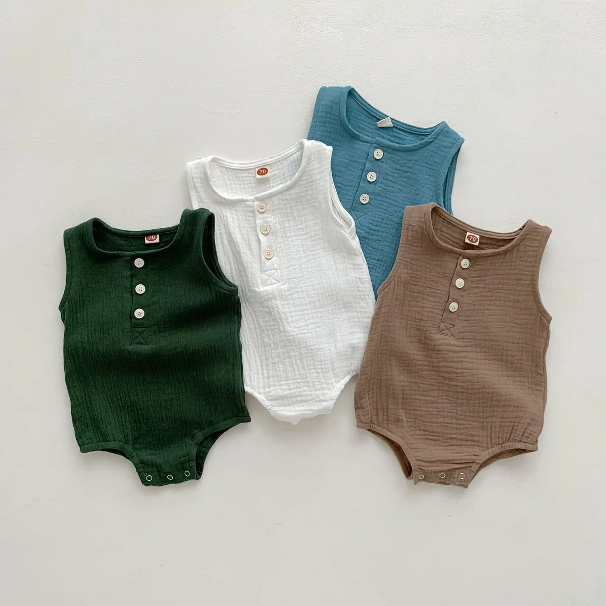 XINYU Baby Spring Clothes 2023 Newborn Girls Romper Cotton Sleeveless Jumpsuit For Boy Casual Breathable Summer Climbing Clothes