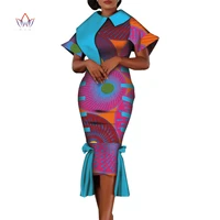 african women clothing dashiki bazin riche multi layer dress traditional print patchwork party dress for lady elegant wy7549